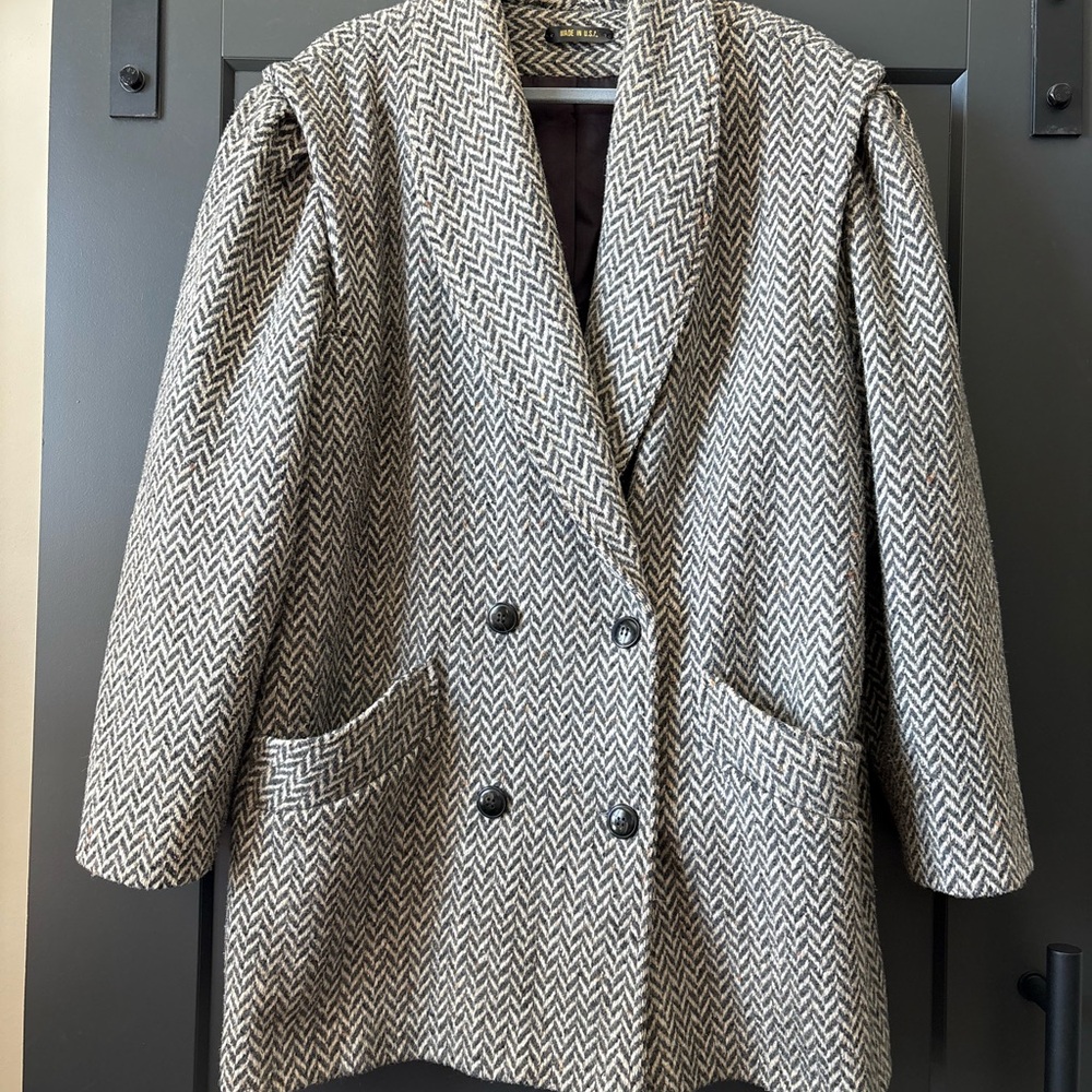 Vintage 1980s Double breasted Wool Coat